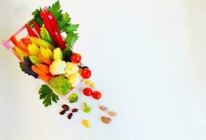 Vegetables in a basket photo