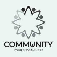 Community, network and social icon vector