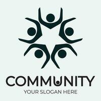 Community, network and social icon vector