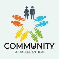 Community, network and social icon vector