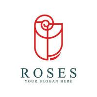 Rosa logo ilustración. vector