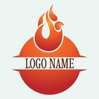 fuego logo diseño modelo ilustración. vector