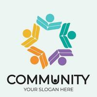 Community, network and social icon vector