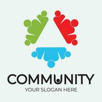 Community, network and social icon vector