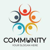 Community, network and social icon vector