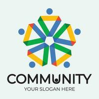 Community, network and social icon vector