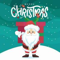 Illustration vector Merry Christmas greeting card, Background, Banner, Sticker. Vector eps 10