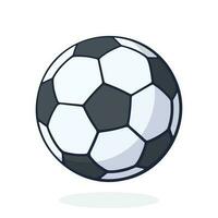 Cartoon illustration of black and white soccer ball vector