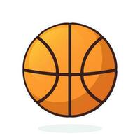 Cartoon illustration of basketball ball vector