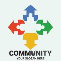 Community, network and social icon vector