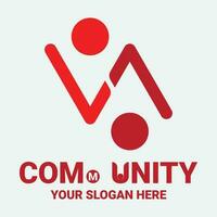 comunidad, red e icono social vector