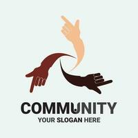 Community, network and social icon vector