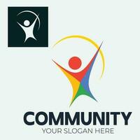 Community, network and social icon vector