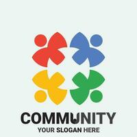 Community, network and social icon vector