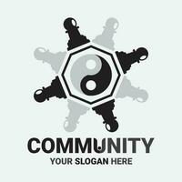 Community, network and social icon vector