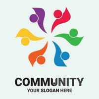 Community, network and social icon vector