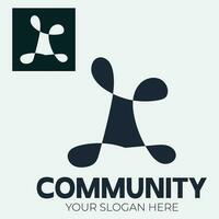 Community, network and social icon vector