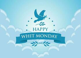 Whit Monday Illustration template. Holiday and culture background, banner, backdrop, flyer. Vector eps 10
