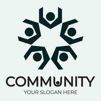 Community, network and social icon vector