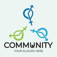 Community, network and social icon vector