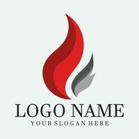 Flame logo design template illustration. vector