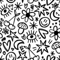 Doodle seamless pattern. Doodle background. Cute background. Hand drawn pattern vector