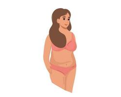 Woman in underwear. vector