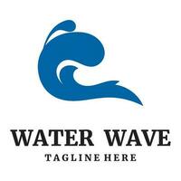Sea waves icon logo design vector