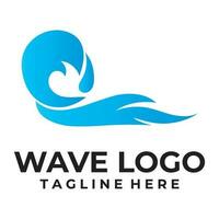 Sea waves icon logo design vector