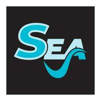 Sea waves icon logo design vector