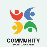 Community, network and social icon vector