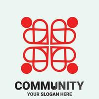 Community, network and social icon vector