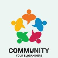 Community, network and social icon vector