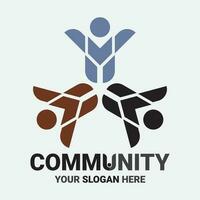 Community, network and social icon vector