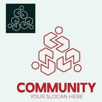 Community, network and social icon vector