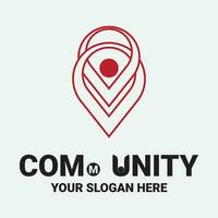 Community, network and social icon vector