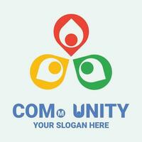 Community, network and social icon vector