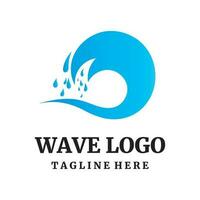 mar olas icono logo diseño vector