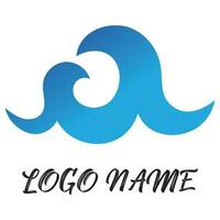 Sea waves icon logo design vector