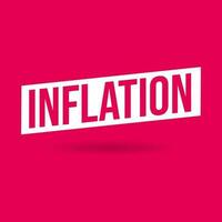 Inflation finance economy text icon label banner design vector