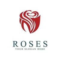 Rose logo illustration. vector