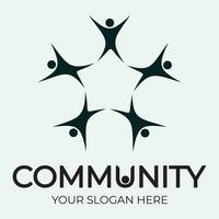 Community, network and social icon vector