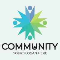 Community, network and social icon vector