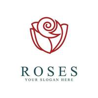 Rosa logo ilustración. vector