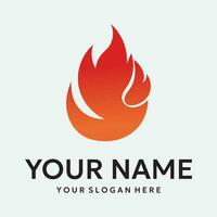 Flame logo design template illustration. vector