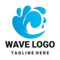 Sea waves icon logo design vector