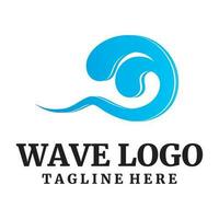 Sea waves icon logo design vector