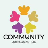 Community, network and social icon vector