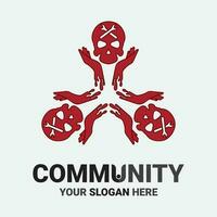 Community, network and social icon vector