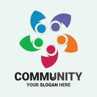 Community, network and social icon vector